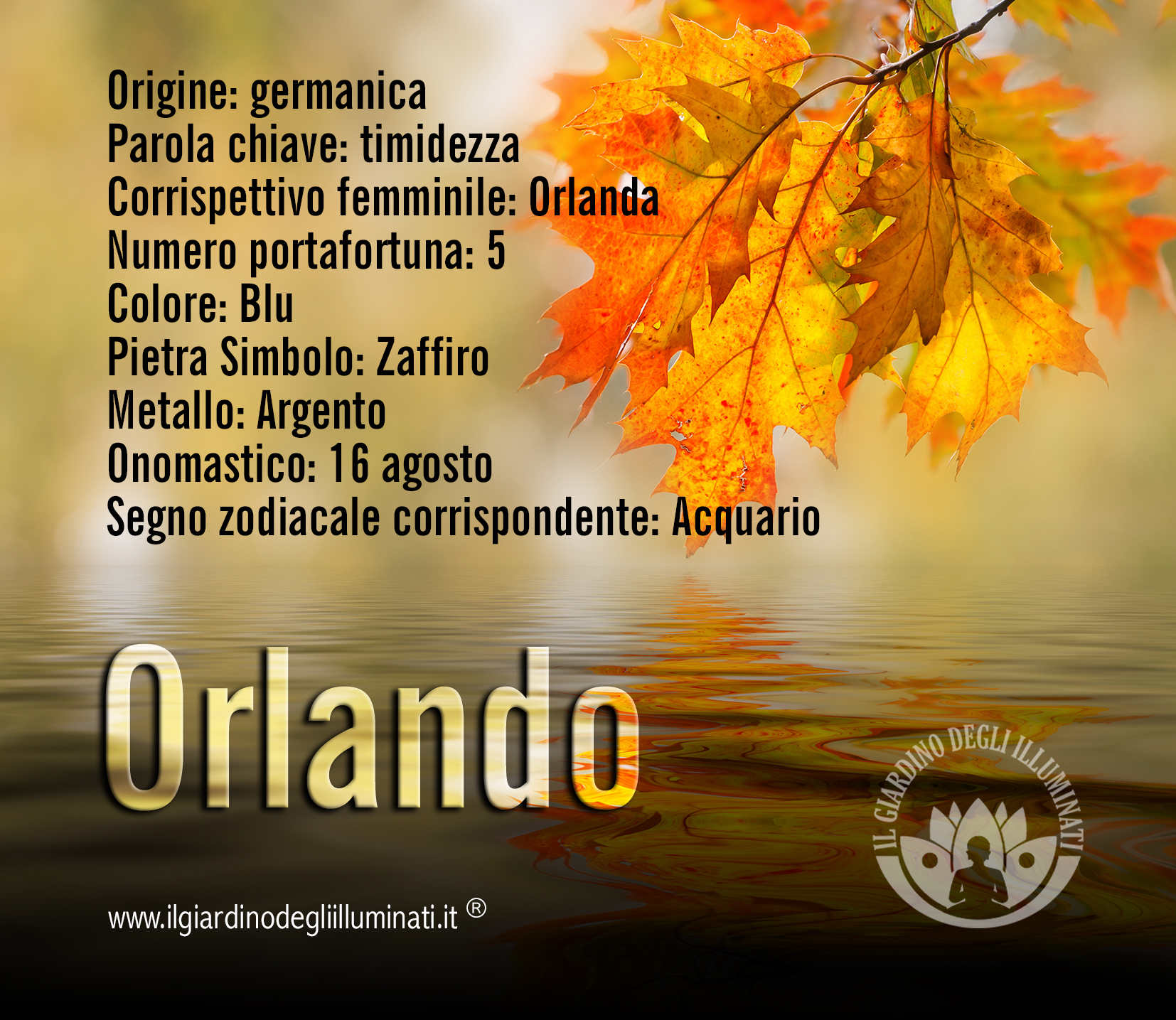 Orlando significato e origine