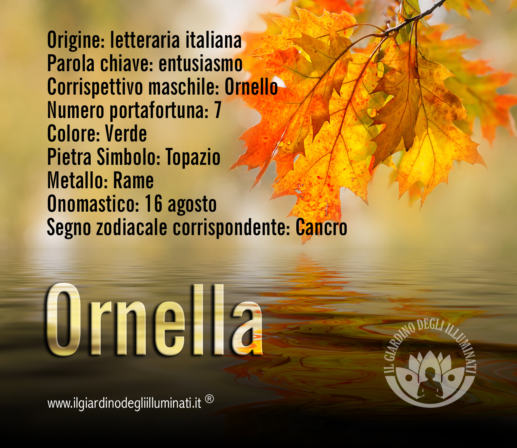 Ornella significato e origine