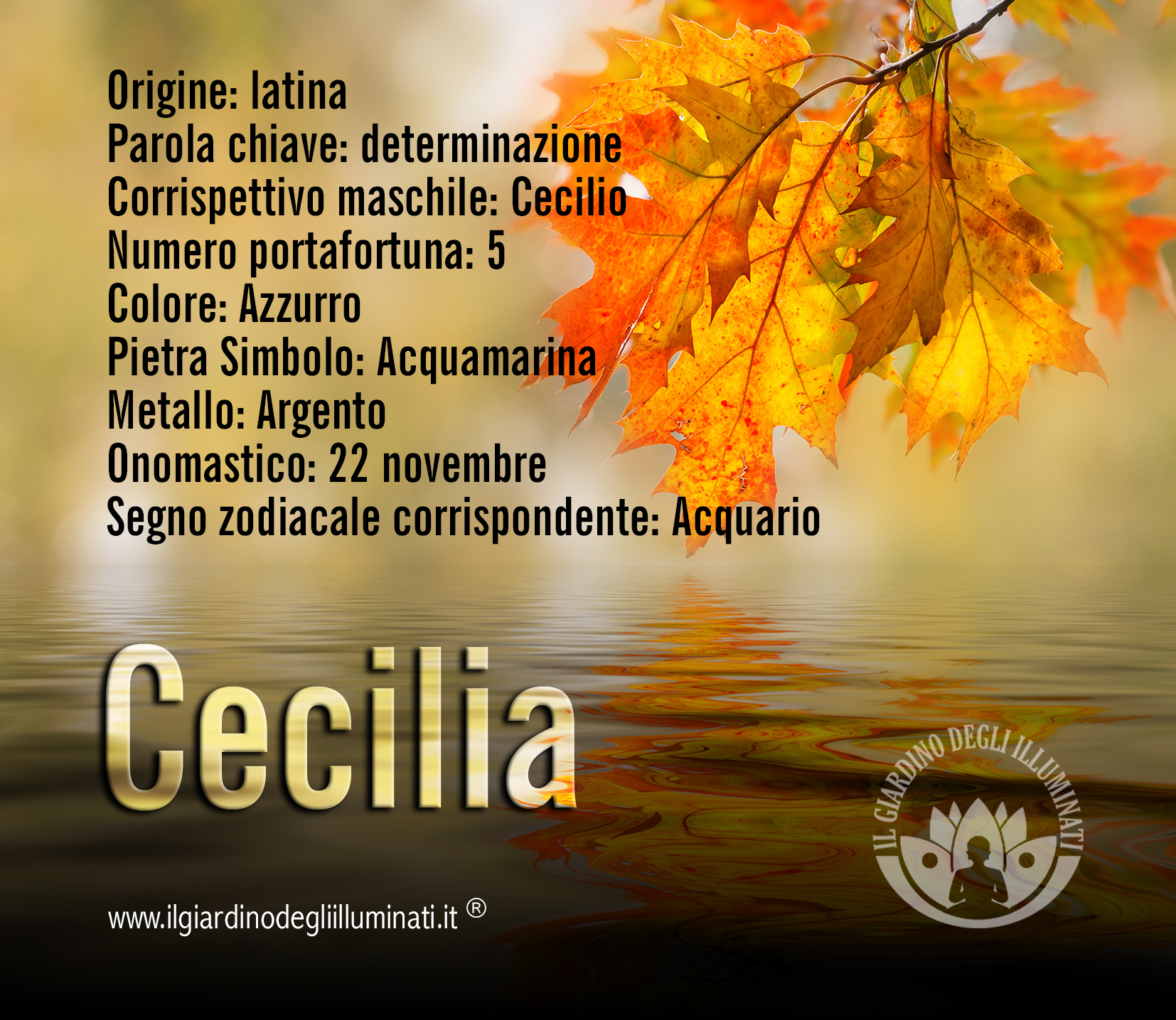 Cecilia significato e origine Cecilia significato e origine