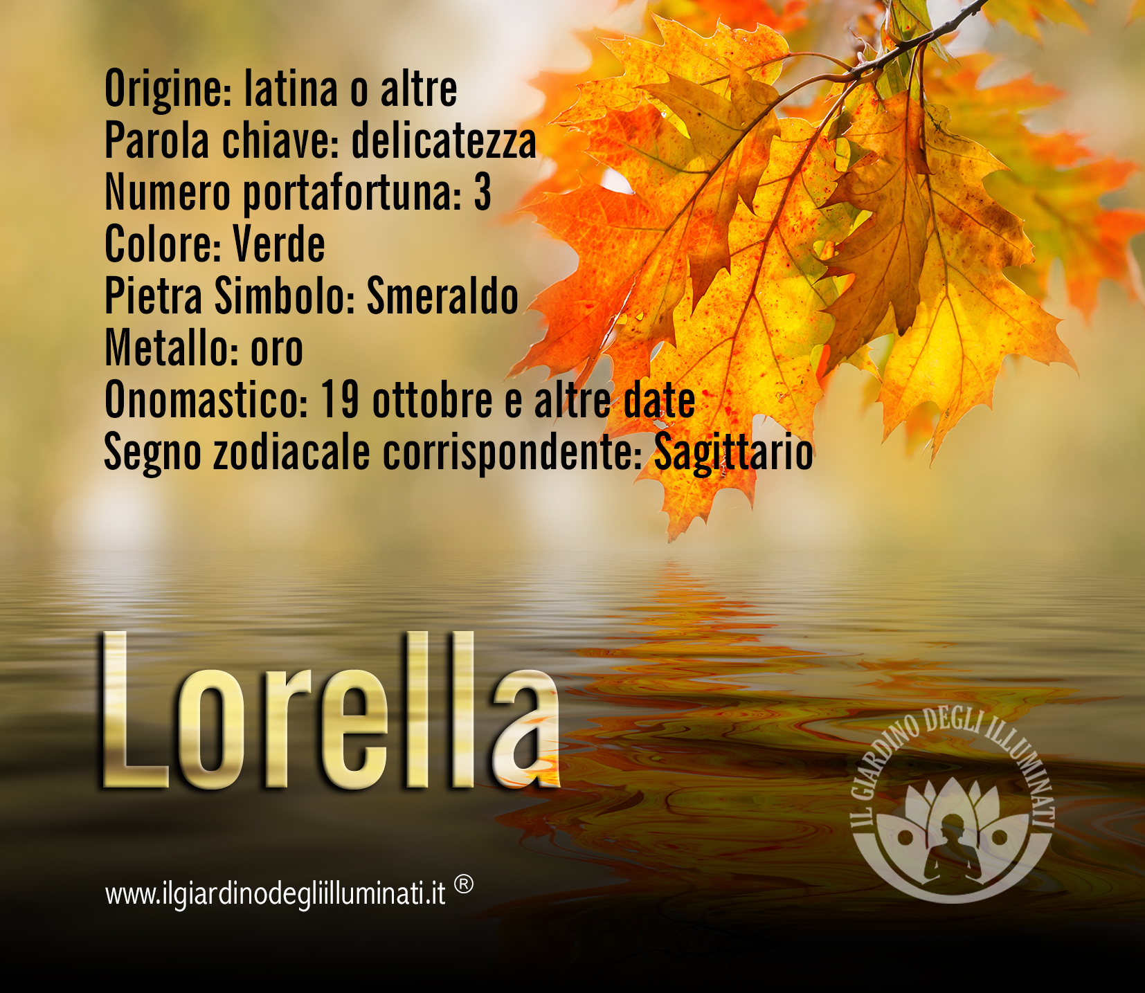 Lorella significato e origine